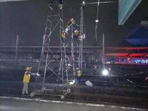 廣州北站接觸網改造工程掀起大干高潮